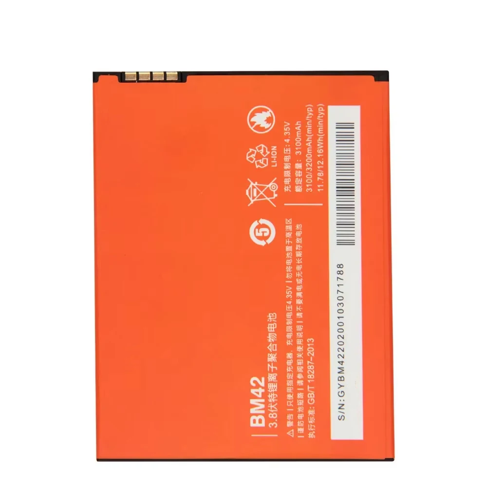 بطارية بديلة BM42 لعام 2024 لهاتف Xiaomi Redmi note 1 Redrice note1 بطاريات هاتف 3200 مللي أمبير في الساعة