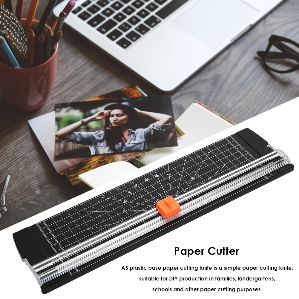 A4/A5 Paper Cutting Guillotine Plastic Base Paper Trimmer With Pull-out Ruler For Photo Trimmers Scrapbook Cutting Mat Machine