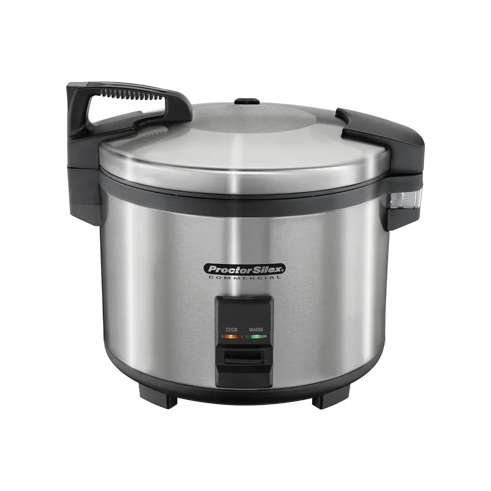 

Commercial 37560R Rice Cooker/Warmer, 60 Cups Cooked Rice, Non-Stick Pot, Hinged Lid