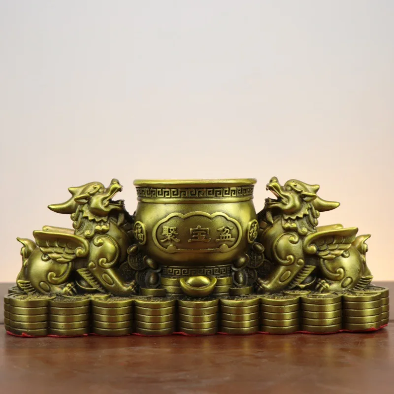 Brass , wealth- decorations homes shops, decorative crafts, and ingot-shaped ornaments for attracting