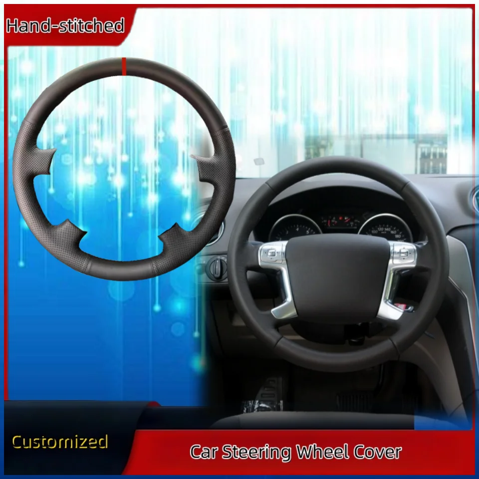 

Custom Microfiber Leather Steering Wheel Cover For Ford Mondeo Mk4 2007-2012 S-Max 2008 Ford Focus 3 2015-2018 Kuga 2016-2018