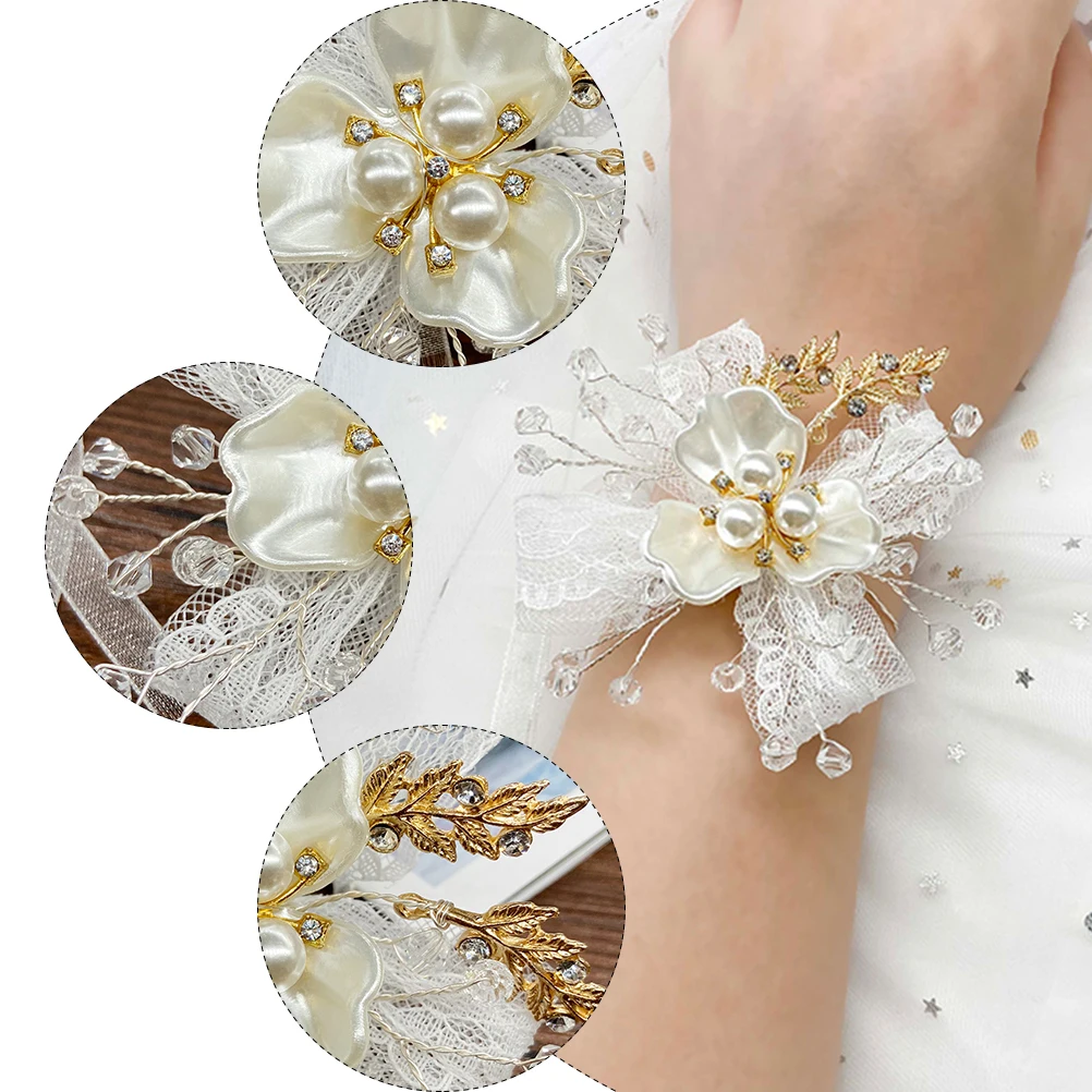 

Wrist Flower Accessories Artificial Flowers Bridesmaid Wristb Wedding Wrist Flower Party Decor Supplies Bracelet