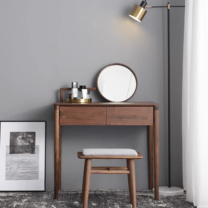 Modern Organizer Vanity Table Bedroom Storage Drawers Mirror Dressing Table Bedside Wood Mesa De Maquillaje Chinese Furniture