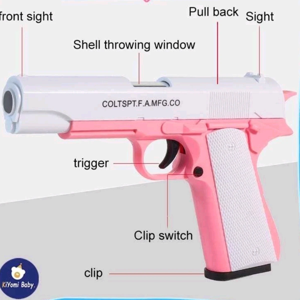 Nowy mechaniczny automatyczny Desert Eagle wiatrówka wyrzutowy pistolet zabawkowy miękki pocisk zabawki do zabawy na zewnątrz broni do strzelania