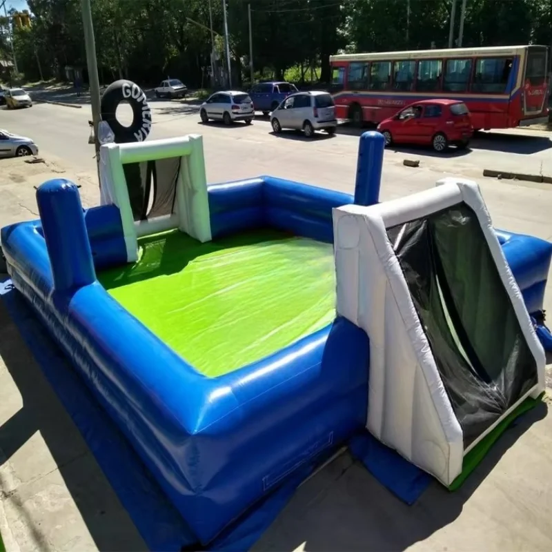 

Giant Outdoor Commercial Blowing Game Area Soccer Field Inflatable Soap Children's Soccer Field