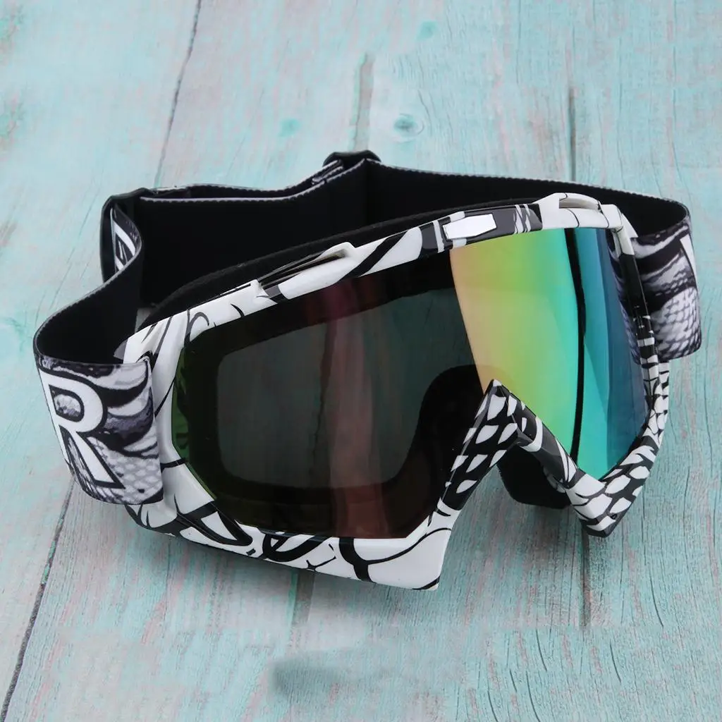 Anti- Plastic Motocross Ski Goggles Comfortable Windproof Eyewear for Outdoor Snowmobile Activities