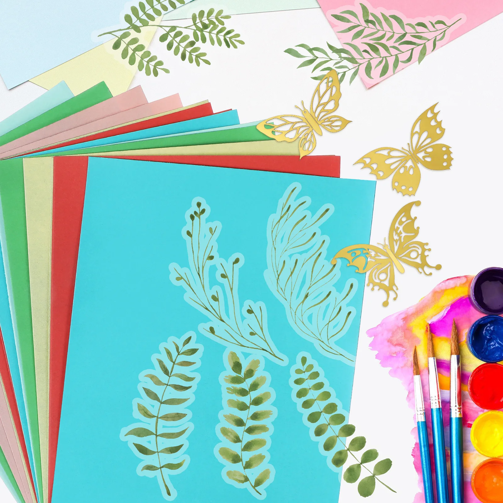 1 مجموعة Cyanotype طقم الطباعة 20 ورقة الشمسية المنشط ورقة Diy بها بنفسك الفن الحرفية مشاريع تتلاشى مقاومة الشمس ورق طباعة اليدوية #4