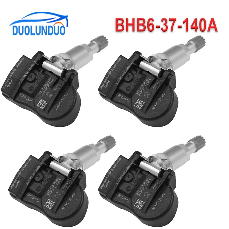 4PCS New Tire Pressure Sensor Car Accessories BHB6-37-140A BHB637140A For Mazda 2 3 5 6 CX-5 CX5 CX-6 CX6 CX-9 CX9 MX-5