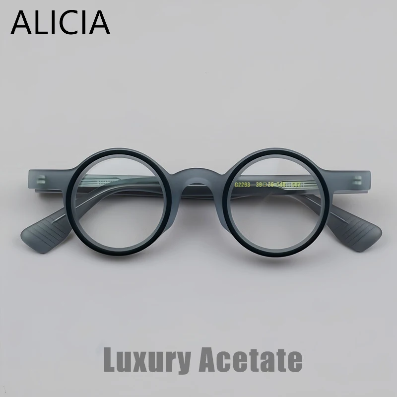 

ALICIA Fashion Retro Round Full Frame Small Size Eyeglasses Luxury Acetate Spectacle Optical Prescription Frames Man Woman