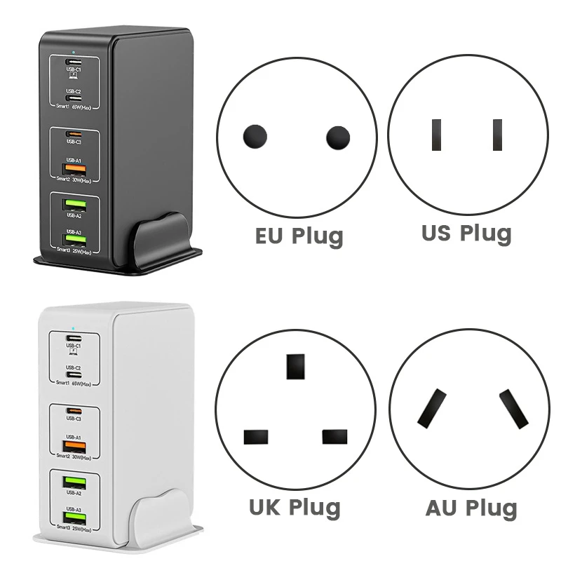 USB Multi-Port Cell Phone Computer Charger Charging Head Super Fast Charging With EU Plug B