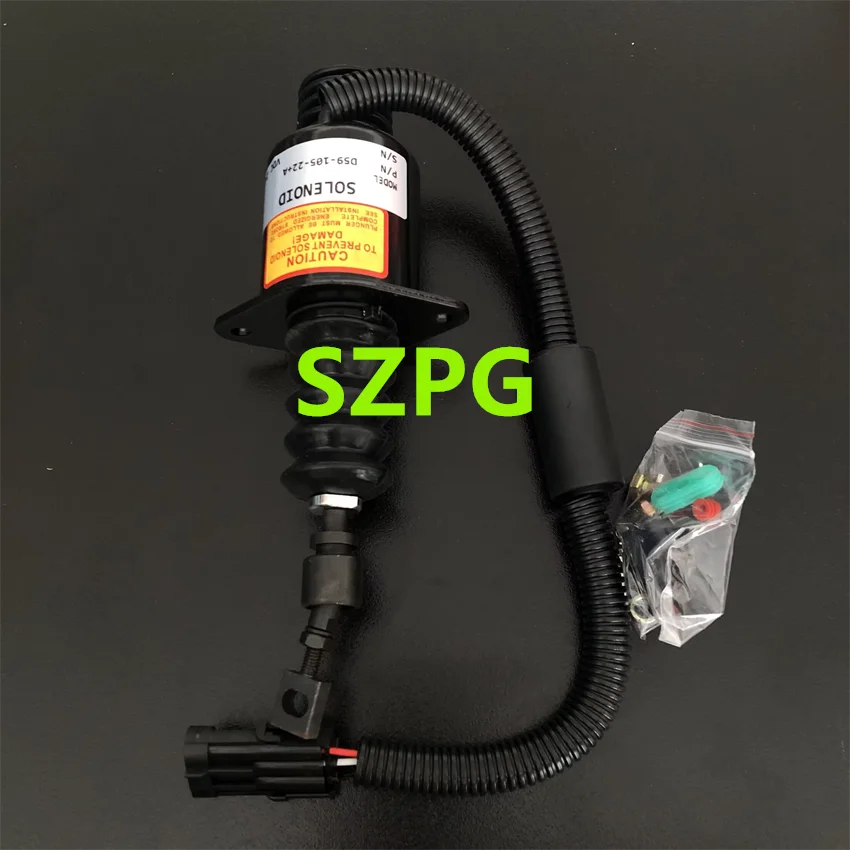 

24V Fuel Shutoff Solenoid D59-105-22+A Stop Solenoid Valve for Excavator