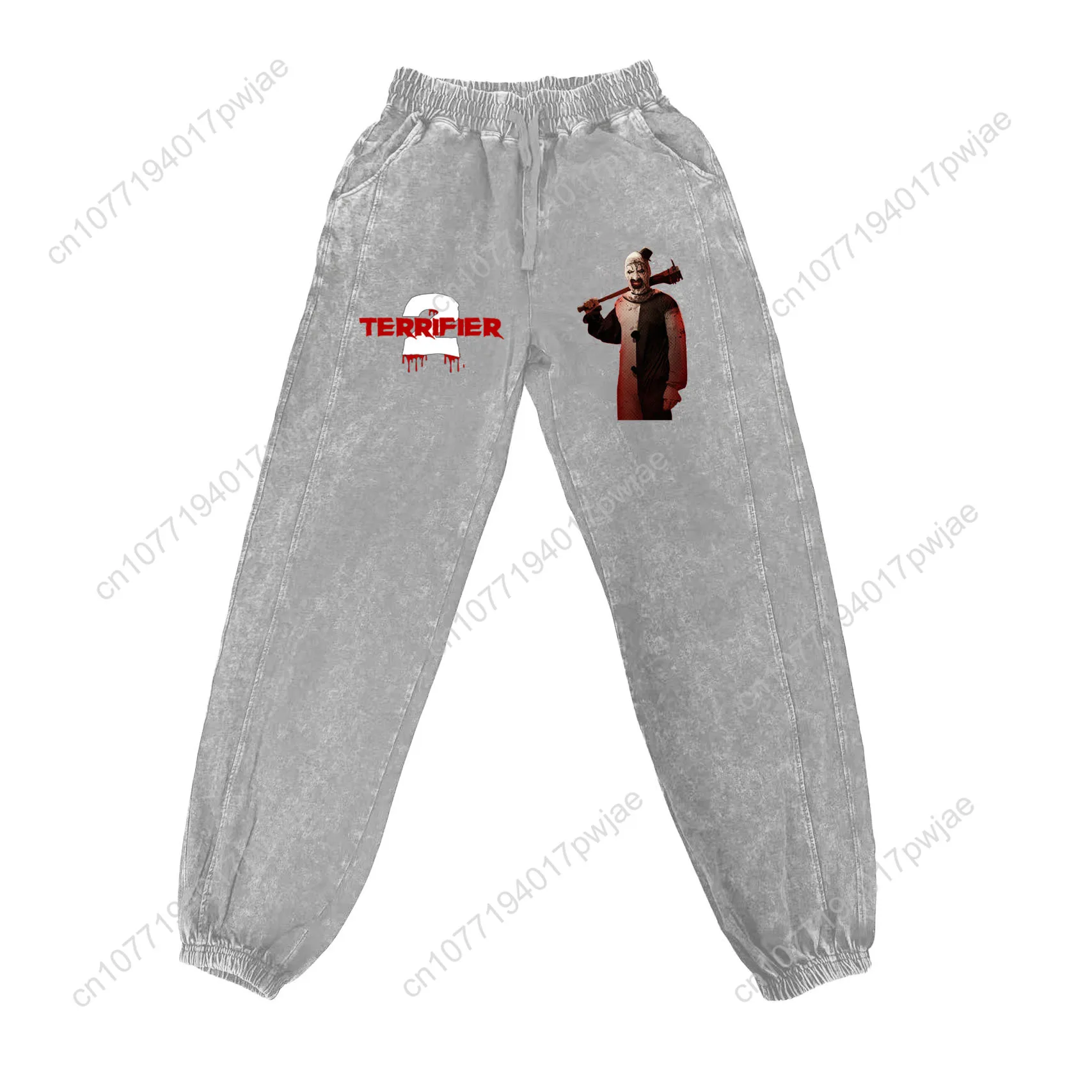 Ужасающие брюки клоуна на Хэллоуин, мужские и женские винтажные брюки в стиле ретро, хлопковые эластичные спортивные штаны, брюки на заказ с карманом
