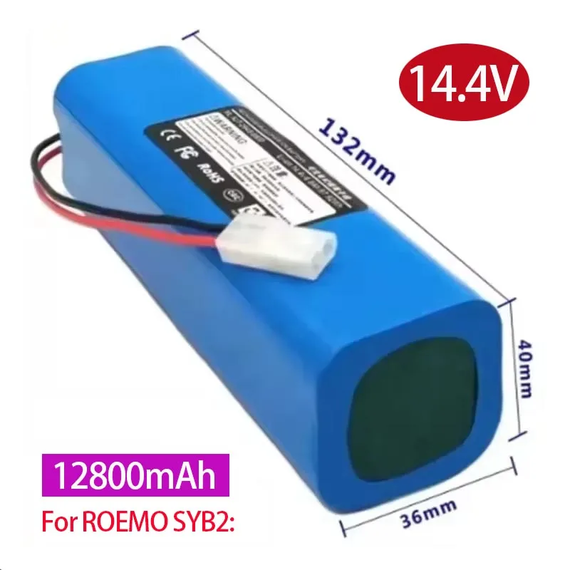 ▶14.4V Rechargeable Li-ion Battery for Neabot Q11 Robot Vacuum Cleaner Replacement Accessories 12800mAh 14.8V