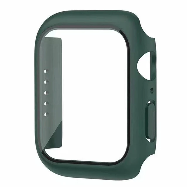 Glas + Cover Voor Apple Watch Case 11 10 9 8 7 6 SE 5 Accessoire Screen Protector Apple iWatch Serie 44mm 40mm 41mm 45mm 42mm 46mm