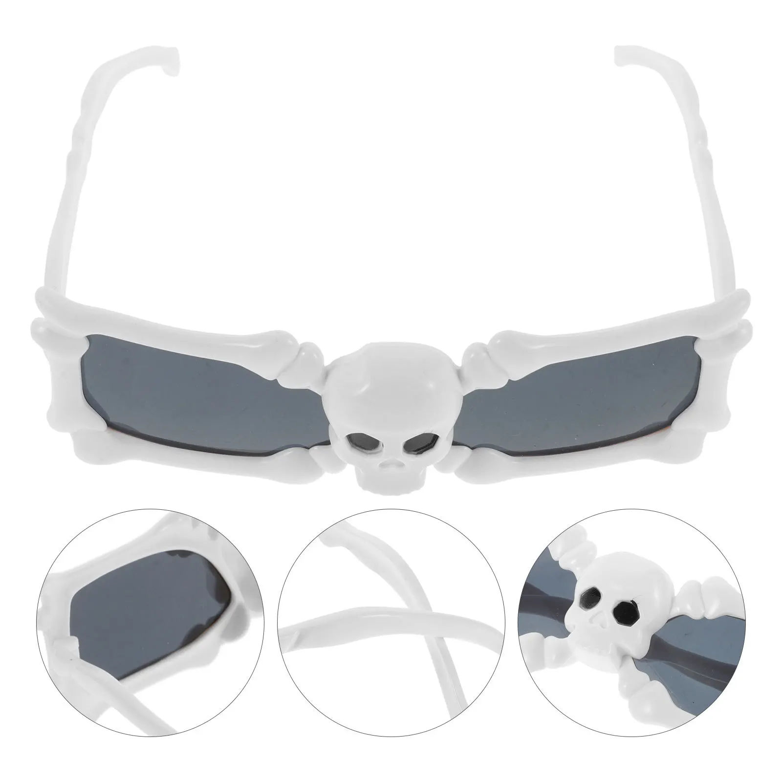 

1 Pair Skull Glasses Lightweight Halloween Sunglasses Funny Party Eyewear Novelty Decorative Glasses For Adults Costume Beach
