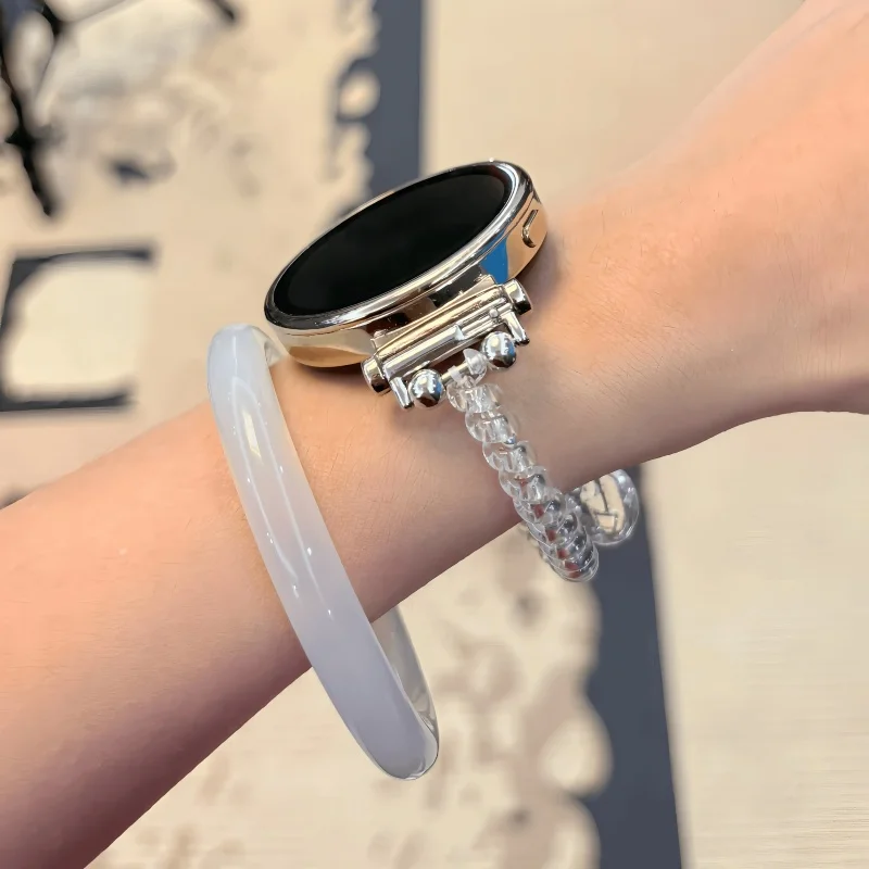 

Suitable for HW Watch Fit3/Fit4 watch straps and HW Band 8/9/10NFC KT transparent phone line handmade watch straps