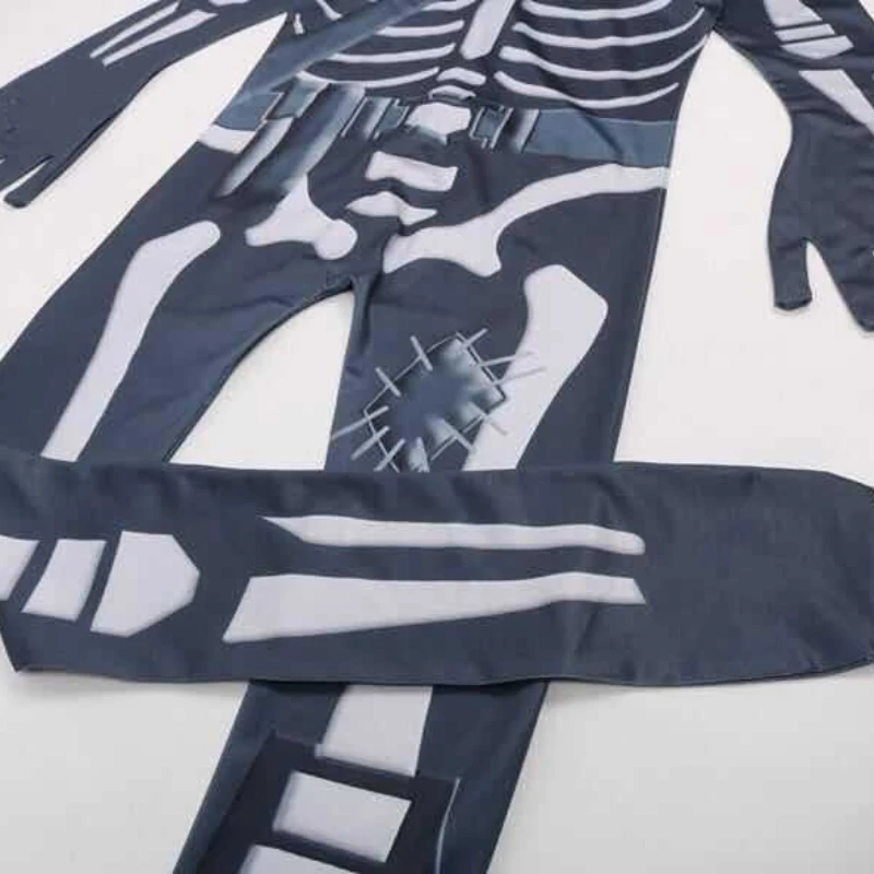 Fortnite Skull Trooper Halloween Mask Jumpsuit Game Cosplay Costume Anime Cosplay Raptor Skeleton Party Clothes Suit Bodysuit
