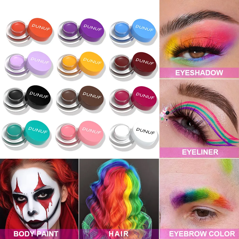 Face Color Waterproof Eyeshadow Long-lasting Eyeliner Matte Paint Eyebrow Dye Universal Hit