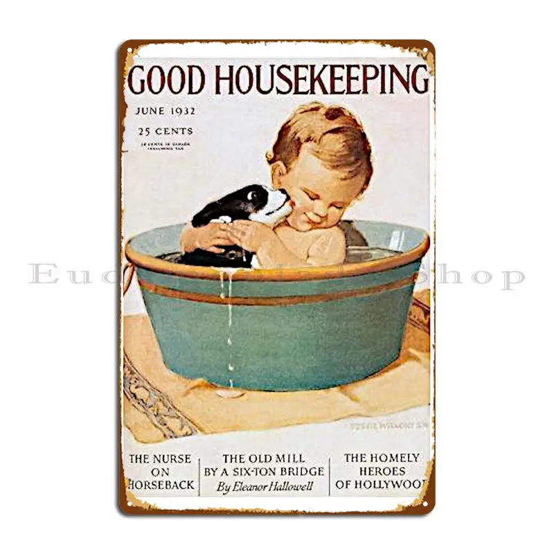 Vintage Good Housekeeping Cover Metal Signs Wall Plaque Cinema Personalized Bar Cave Garage Club Tin Sign Poster