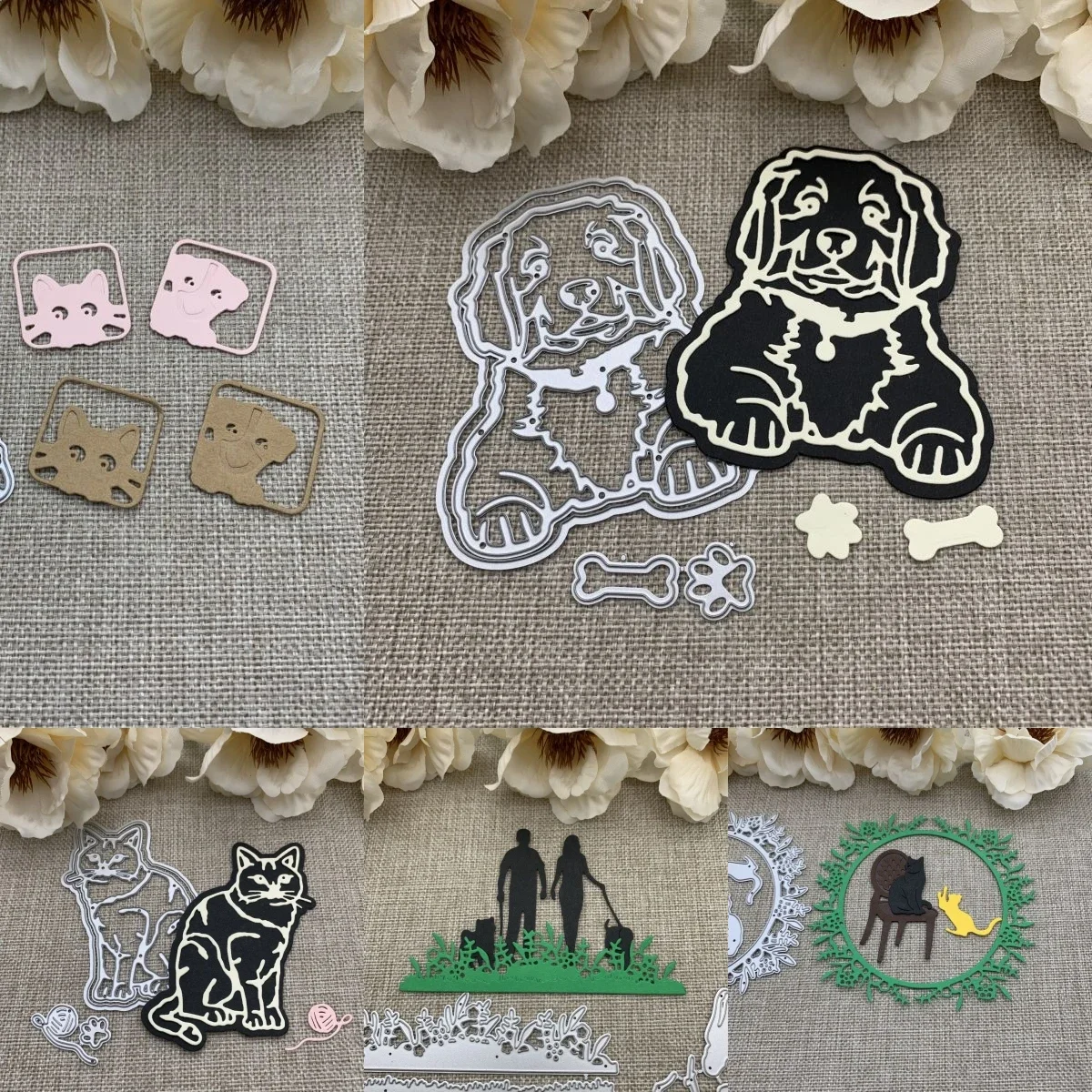 الحيوان الأسرة المعادن قطع يموت الإستنسل DIY بها بنفسك سكرابوكينغ الزخرفية النقش الحرفية يموت قطع قالب القالب #1