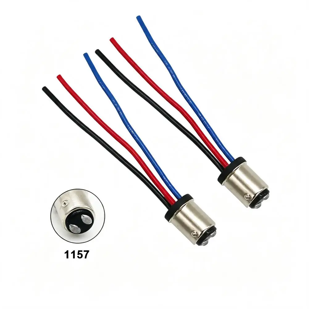 Auto Lamp Socket Adapter Socket Connector 1156 1157 BA15S Male Plug Extended Wire Use For Car Reversing Lamp