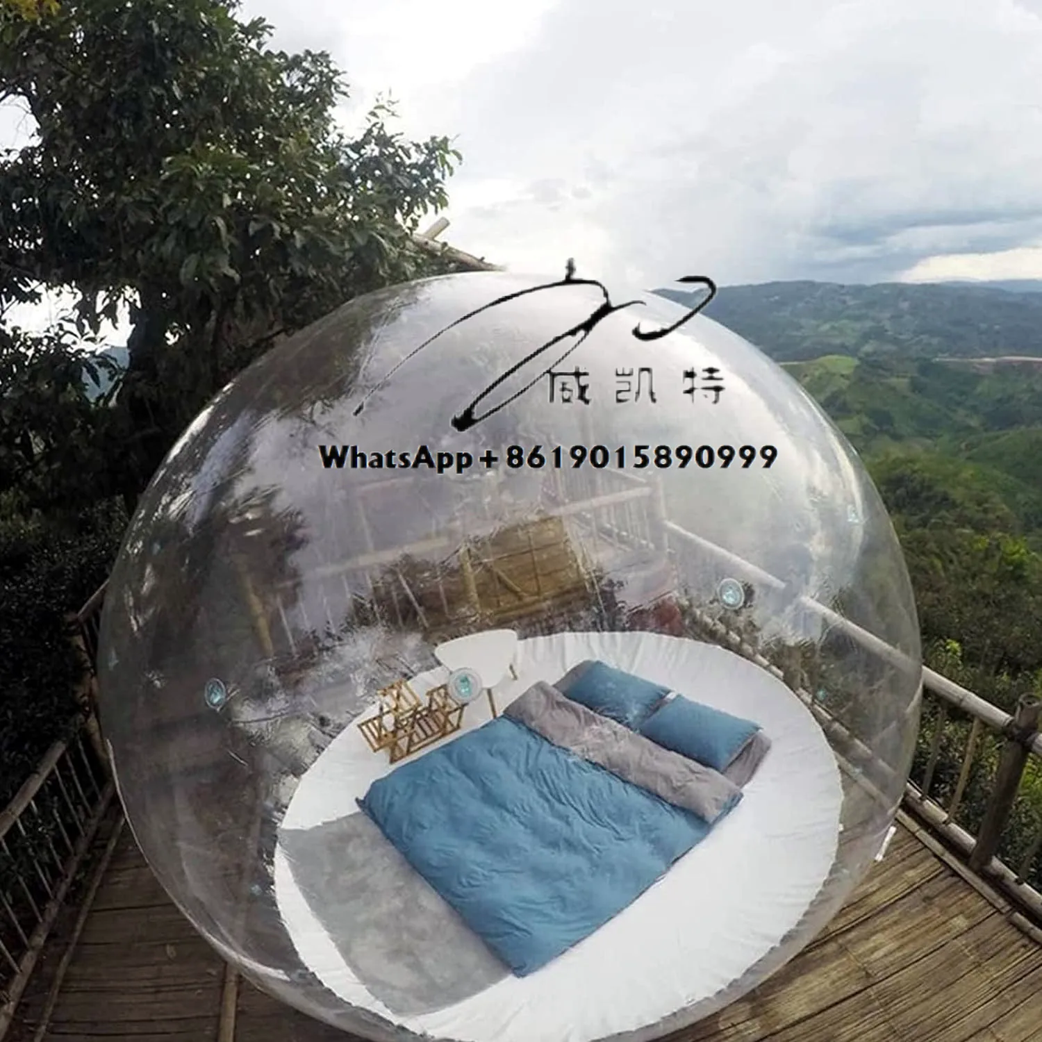 في الهواء الطلق 3 م 4 م مقاوم للماء تفجير خيمة شفافة بالون قبة خيمة فقاعة قابلة للنفخ #4