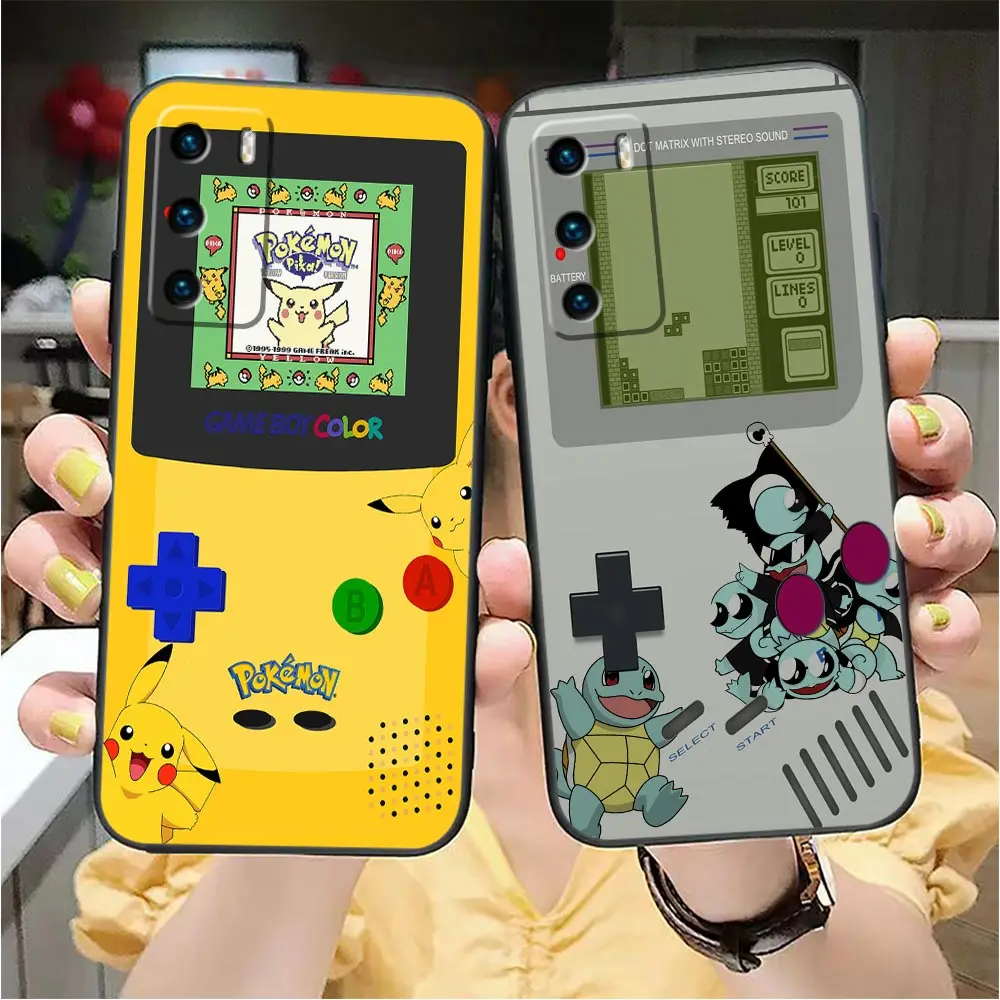 Game-Boy Color-P-Pokemon Phone Case For HUAWEI P50 P40 P30 P20 Plus MATE 40 50 30 20 20X Pro Lite Case Funda Coque Shell Capa