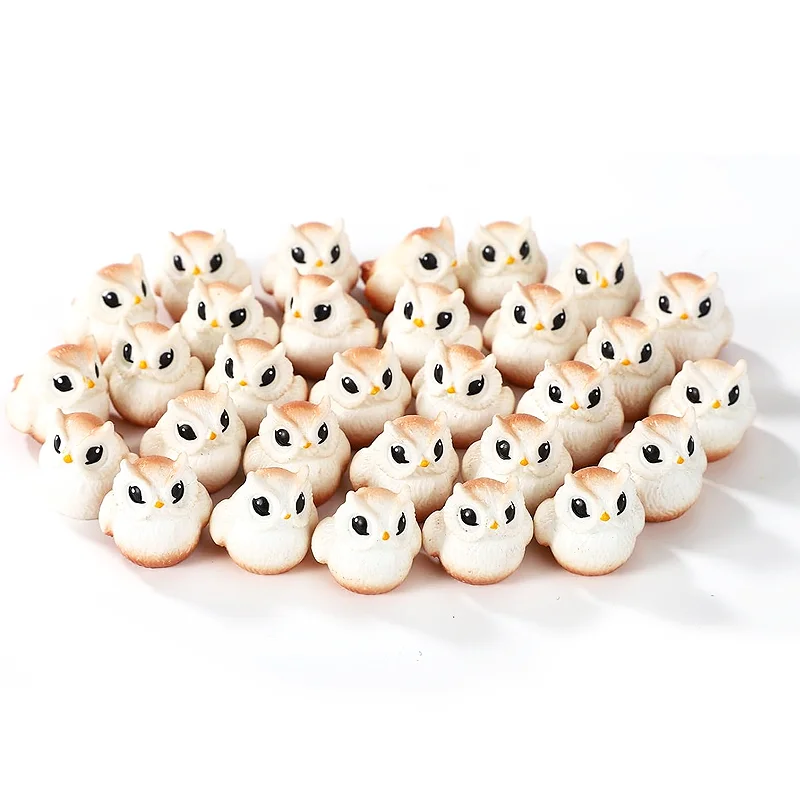5/10 pièces Mini Figurines de hibou en résine, petits animaux mignons pour ornement de Pots de plantes de jardin féerique, décoration artisanale Micro paysage bricolage