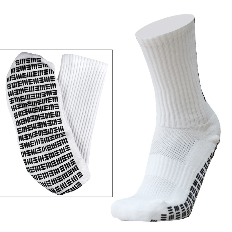 3 pairs New Anti Slip Soccer Socks Men Vertical Stripes, Dots, Three Bars Grip Football Socks calcetines hombre  futbol