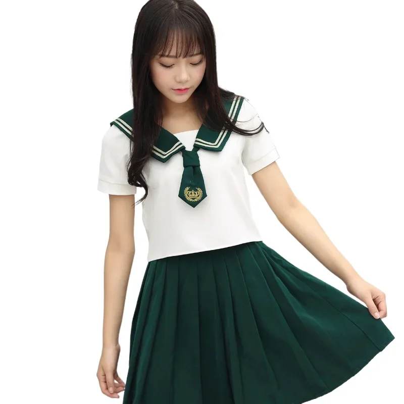 Ensemble d'uniforme scolaire, uniforme d'étudiant, ensemble de combinaison de marin cravate, Costume de Table, uniforme scolaire japonais d'été pour filles