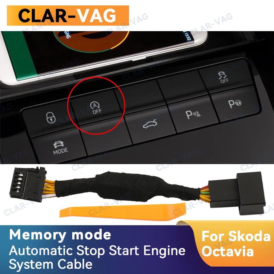 

For Skoda Octavia Automatic Stop Start Engine System Off Device Control Sensor Plug Stop Cancel Cable Memory Mode