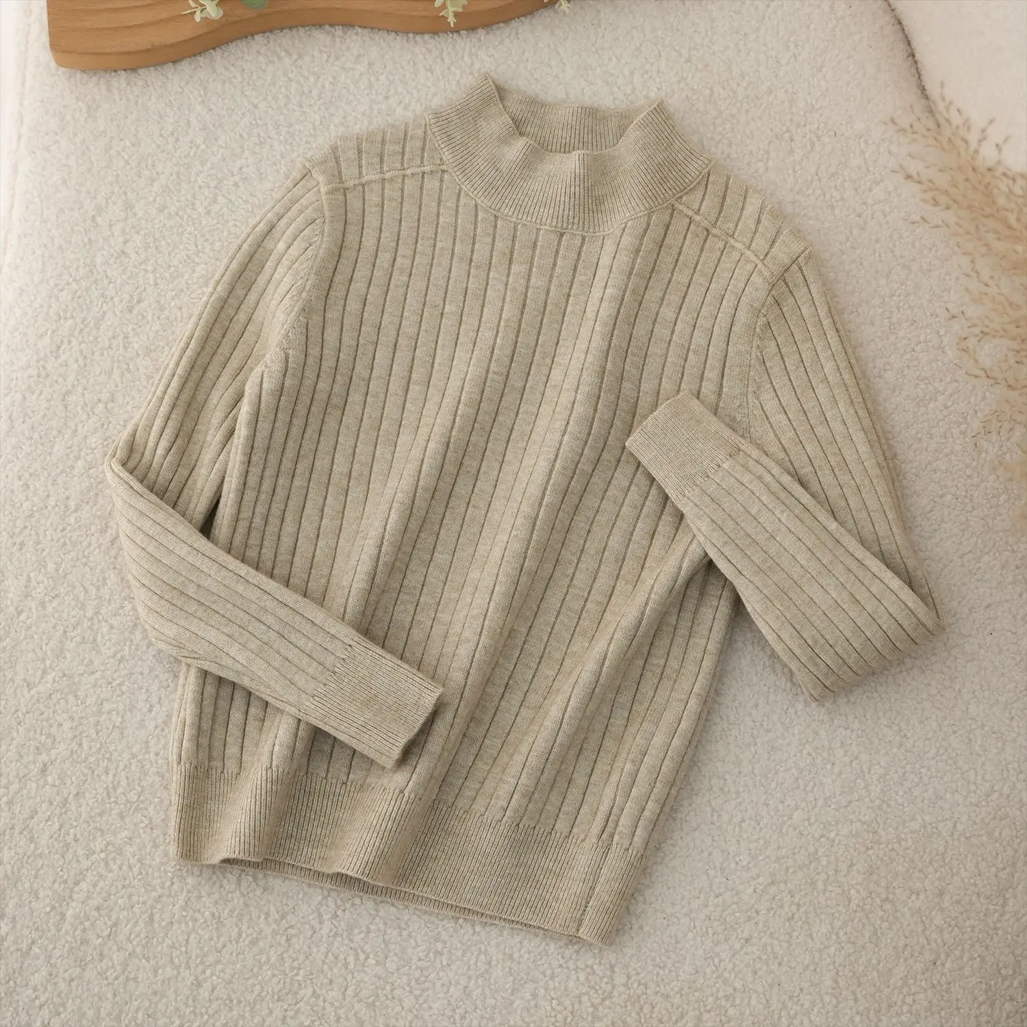 Herbst-Winter-Wollpullover für Kinder – Koreanischer Stil, weiche Strick-Basisschicht für Jungen, Mädchen, Kleinkinder und Kinder, Winterkleidung für Babymädchen – Detail 13