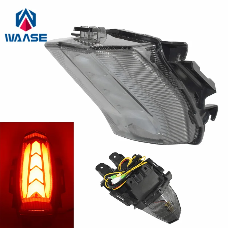 

waase For Yamaha YZF R15 R15M 2017 2018 2019 2020 2021 2022 2023 Tail Light Brake Turn Signals Integrated LED Stop Light