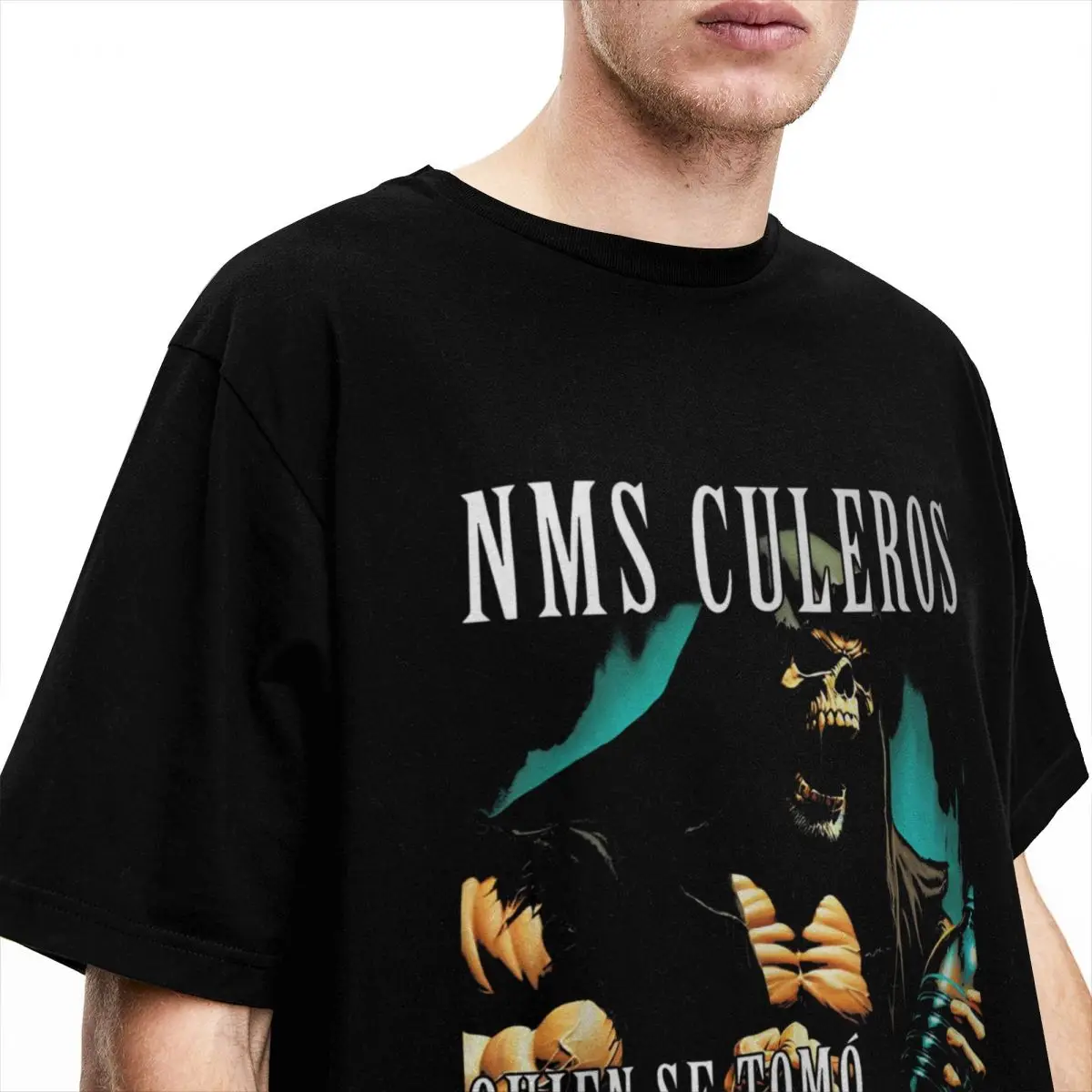 Vintage T Shirt Calacas Chidas Gym Cotton T-Shirts NMS CULEROS QUIEN SE TOMO MI AGUA Popular Tee Shirt Man Summer Casual Tees