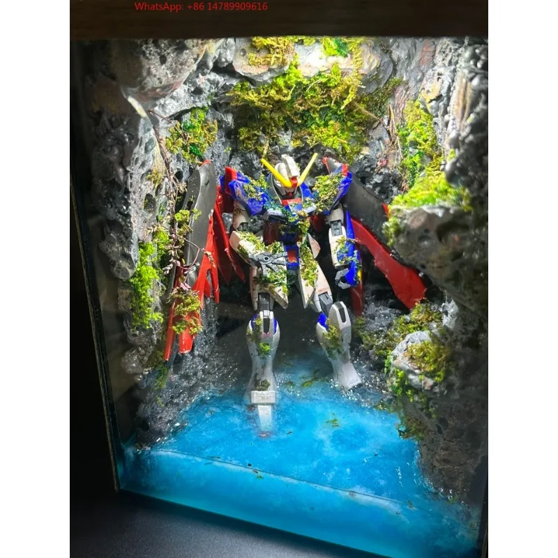 Gundam model landscaping fish tank DIY customization [outside] [outside]