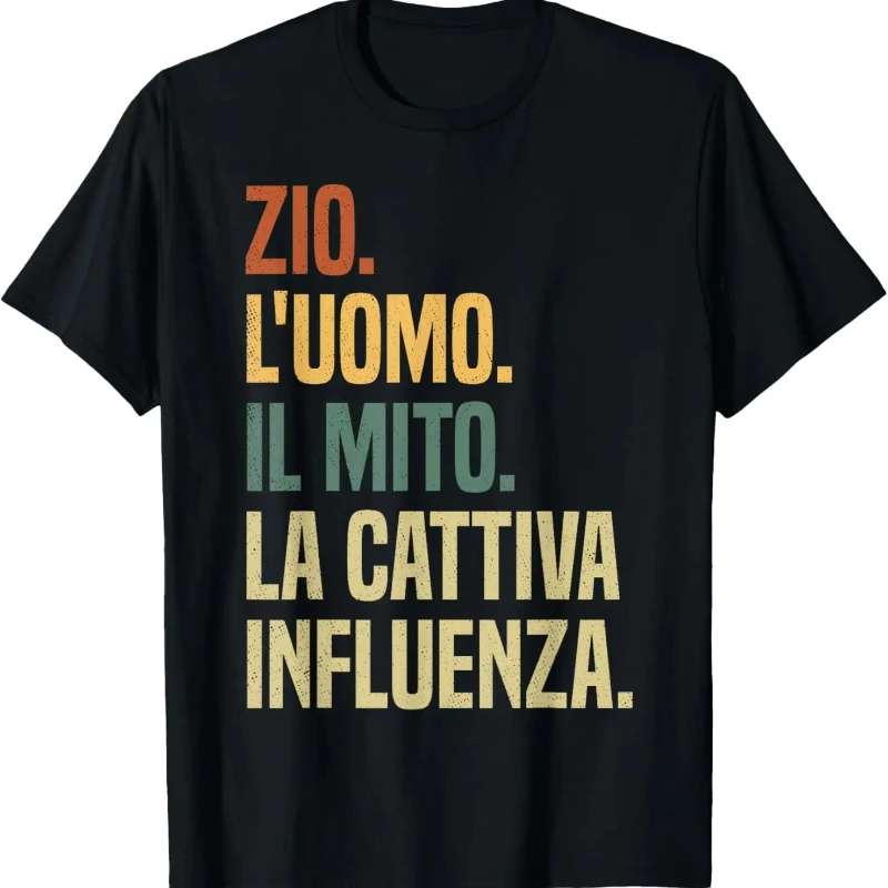T-shirts drôles T-shirt offensif oncle l'homme le mythe le mauvais influence famille frère T-shirt en coton Streetwear t-shirts graphiques