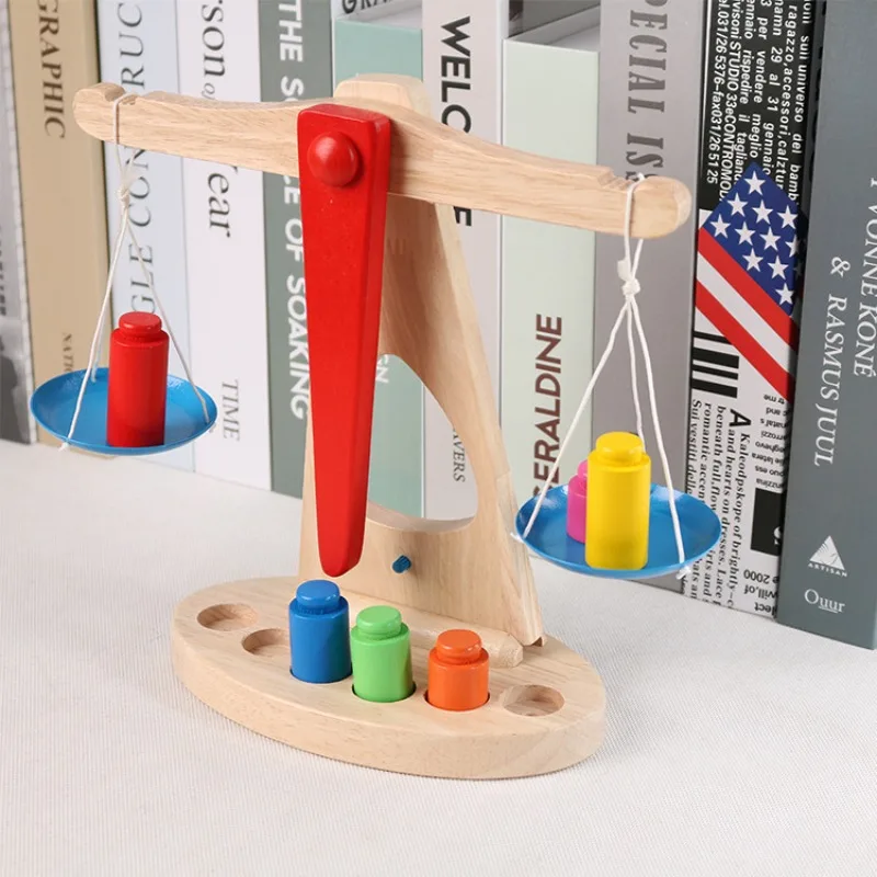 Montessori Manipulatives Sensory Weight Balance Early Education Toy for Kids Preschool Children Intellectual Development