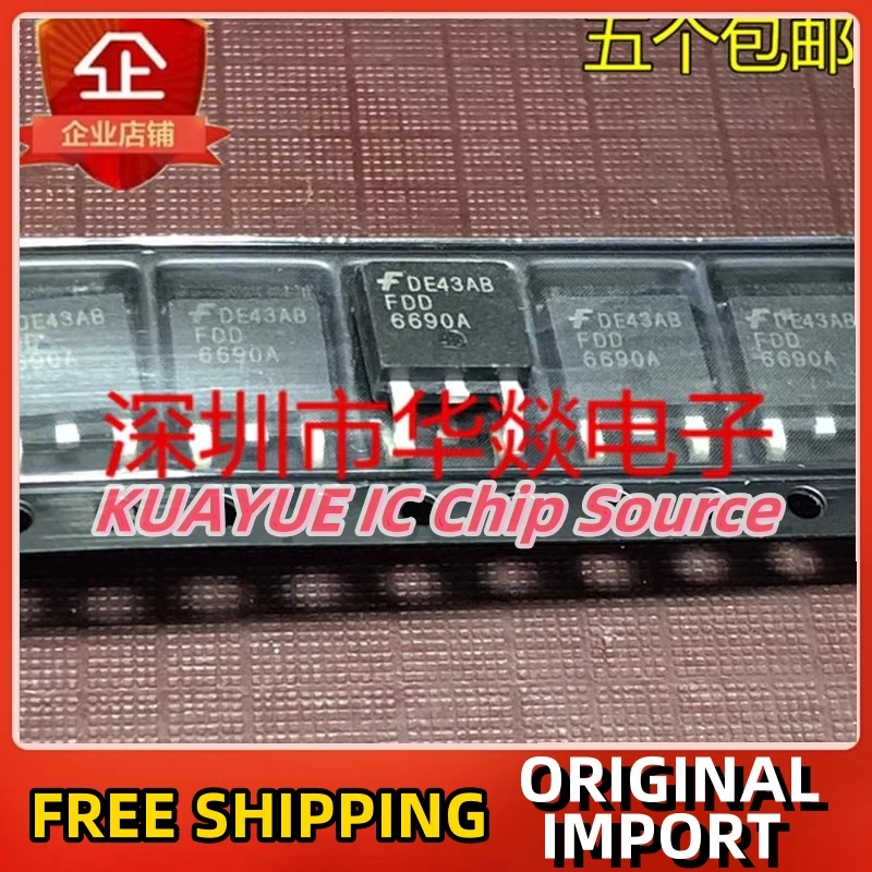 Garantia de qualidade do transporte rápido, FDD6690A TO-252, 30V, 46A, 10Pcs-30Pcs