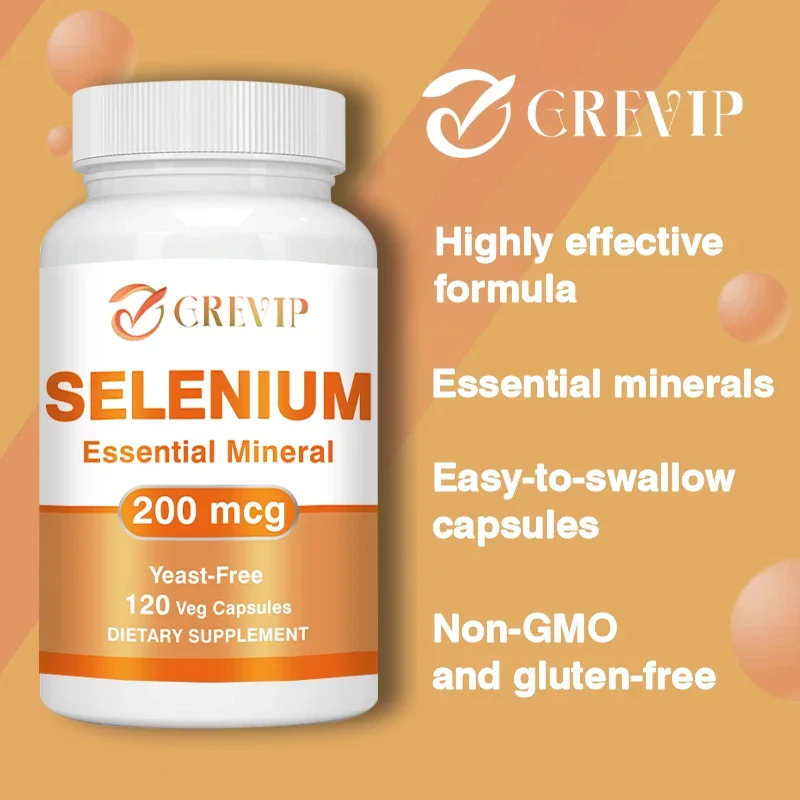 Selenium - Thyroid Support, for Energy Levels, Metabolism, Fatigue and Brain Function