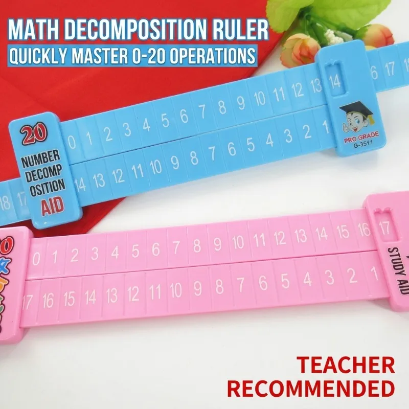 Number Decomposition Ruler Math Learning Tool Addition Subtraction Practice Within 20 for Kindergarten Primary School Students