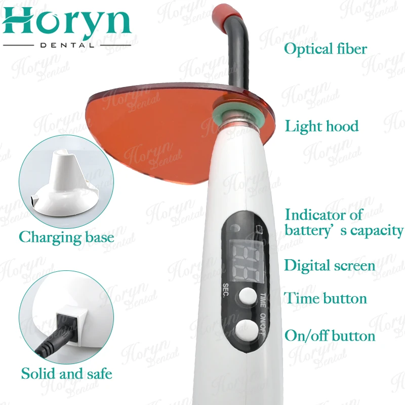 Powerful 5w Light Cure Lamp led.b den tal Machine with White Coating Compatible with wood pecker Led Curing Light