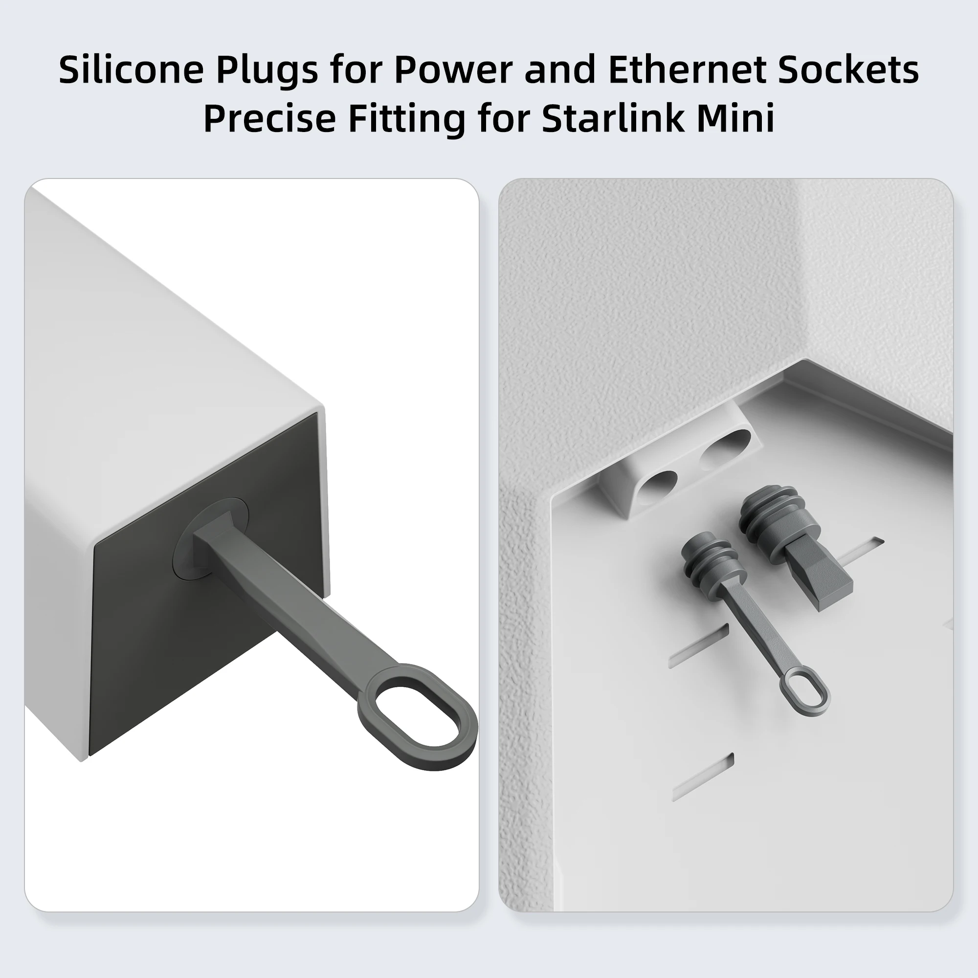 Starlink Mini Protective Caps & Plugs Starlink Mini Accessories Dustproof Anti-Scratching Ring for Power Cable & Ethernet Socket