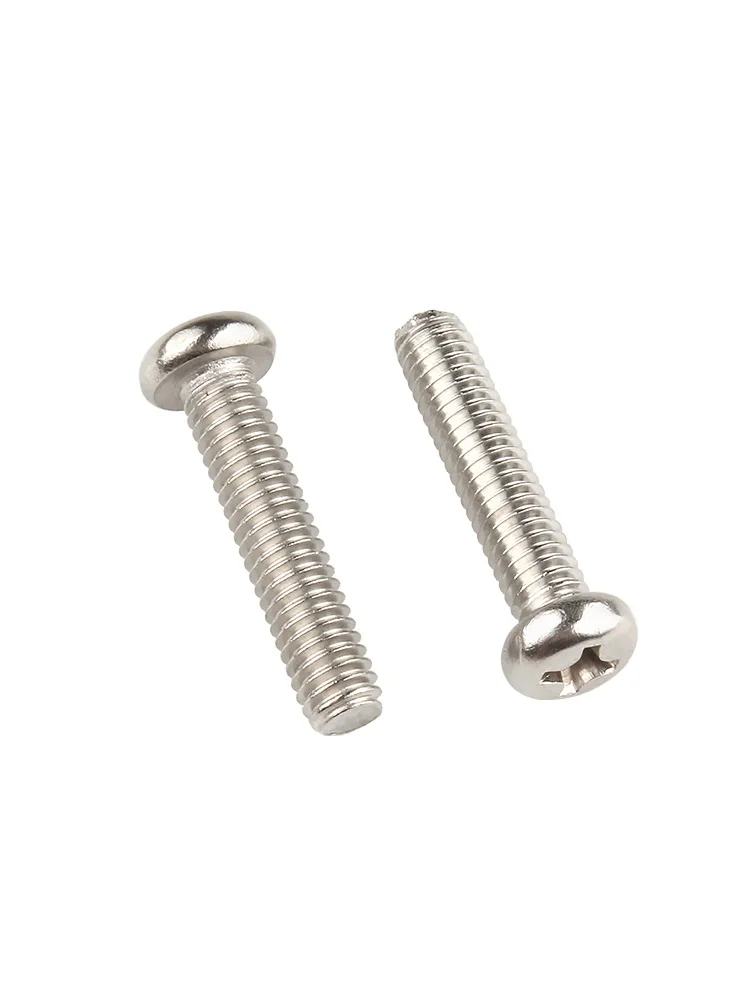 M1 m1.2 m1.4 m1.6 m1.7 m2 m2.5 m3 m3.5 m4 m5 niquelado cruz recesso redondo pan cabeça pm parafuso phillips