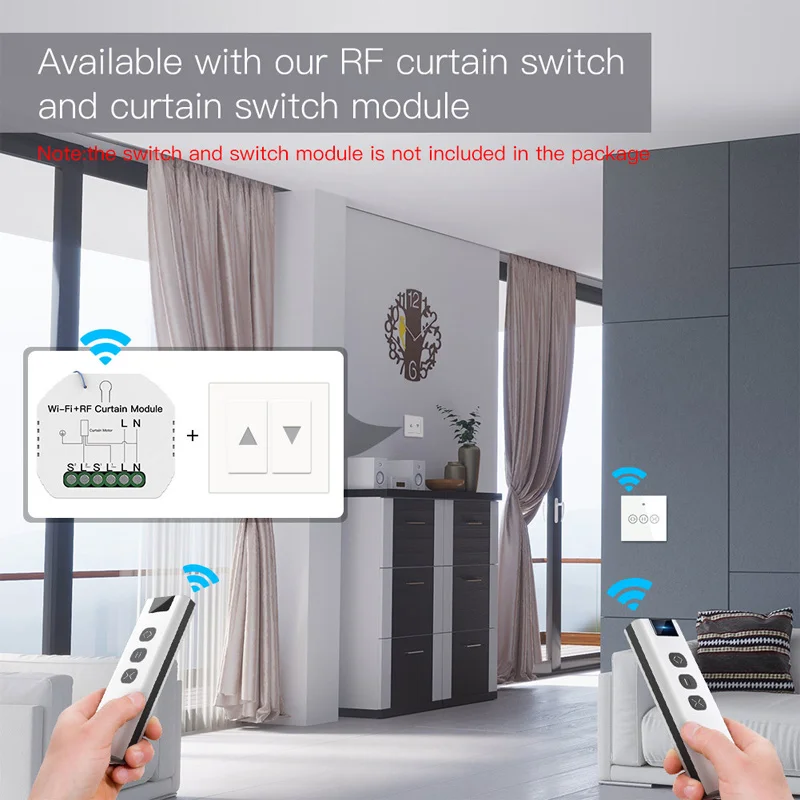 RF433 Remote Control Single Channel Is Equipped with Intelligent On-off Device and Curtain Dimming Fan Switch