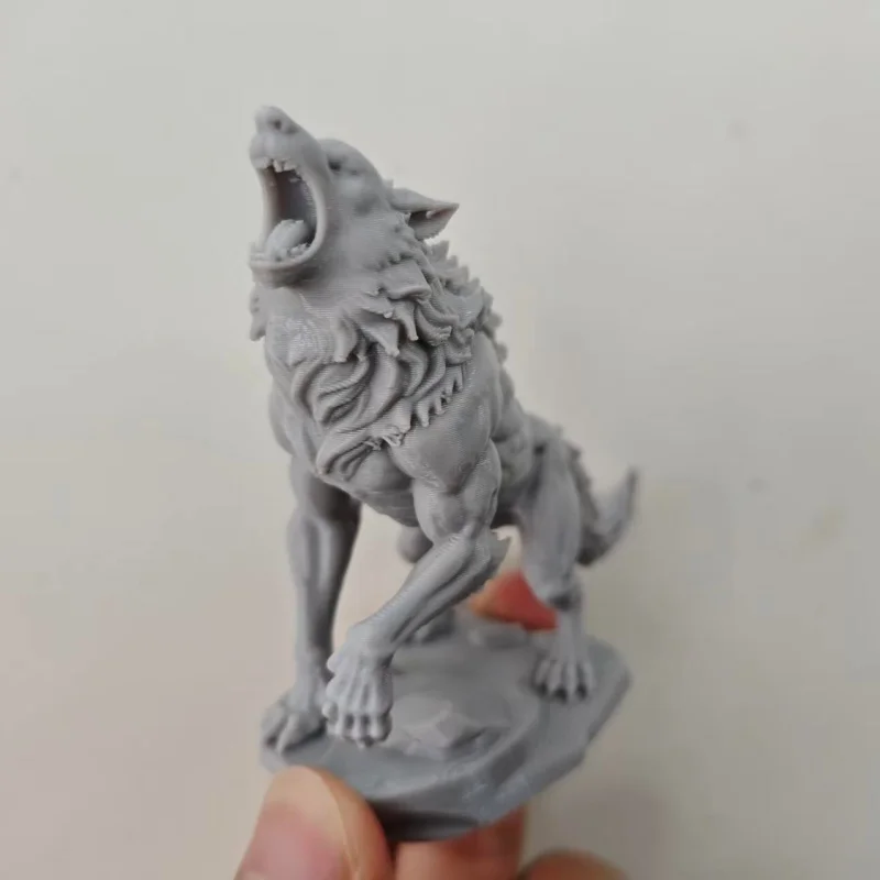 New 3D Printed Giant Wolf Statue DIY Hand Painted Stereo Wolf Figurine Art Craft Desktop Ornament Home Decor for Men Collection