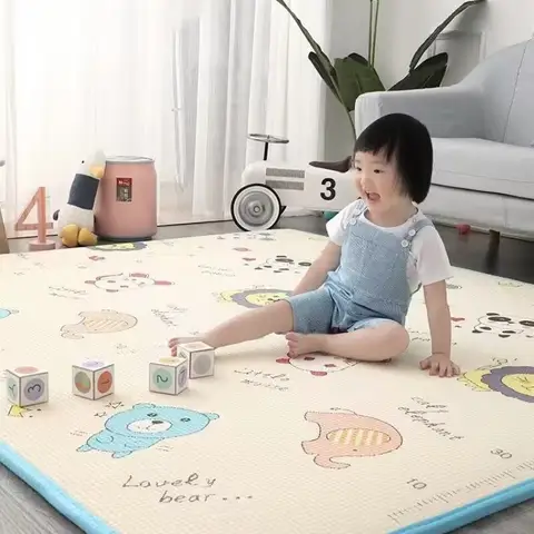 두꺼운 아기 놀이 매트, 어린이 러그 개발 매트, 아기 방 크롤링 패드, 접이식 매트, 아기 카펫 선물 장난감, 180*150*1cm