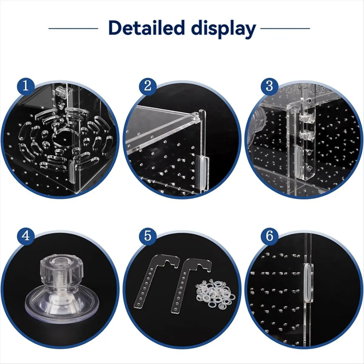 A88M Acrylic Fish Breeder Box Clear Non-Slip Multifunctional Aquarium Incubator Fish Tank Isolation Box