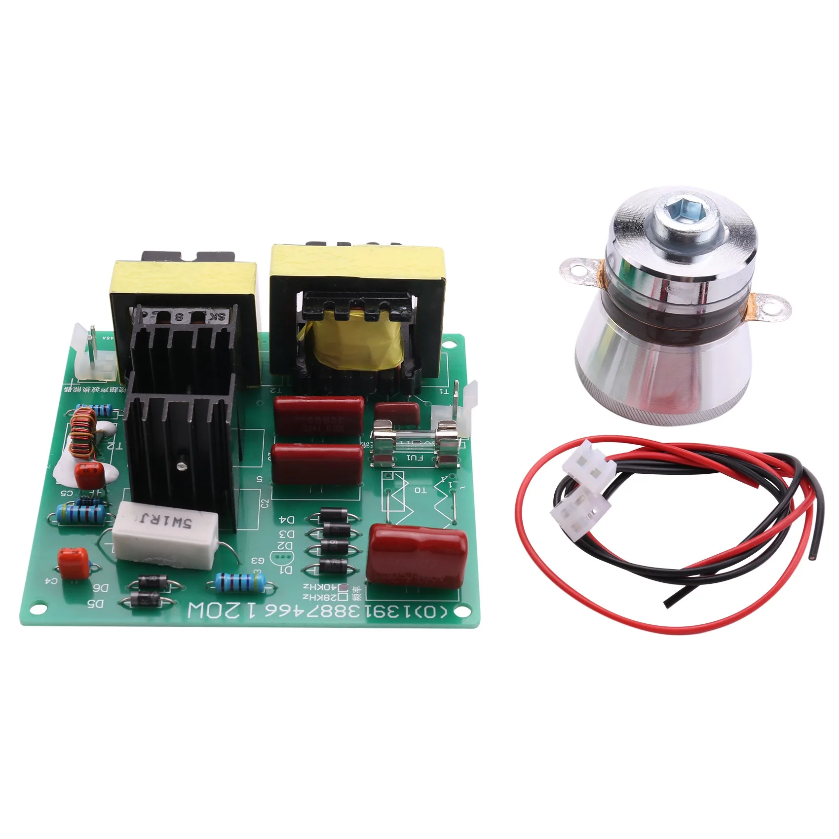 

Ac 110v 100w 40k Ultrasonic Cleaner Power Driver Board+1pcs 60w 40k Transducer For Ultrasonic Cleaning Machines