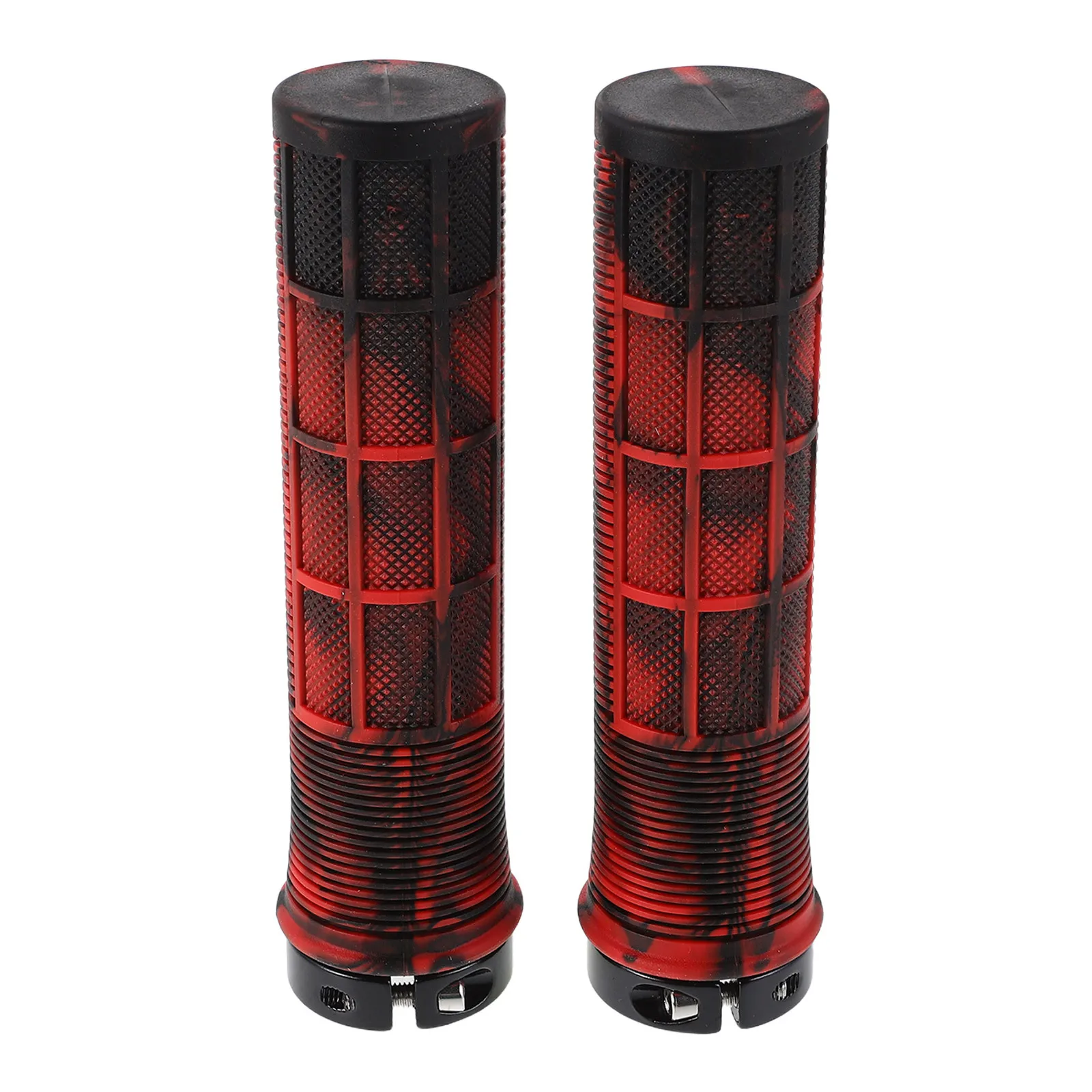 

2Pcs Mountain Bike Handlebar Grips Locking Non Slipping Rubber Folding Bicycle Grips Outdoor Cycling Gear Bikes Handle Cover