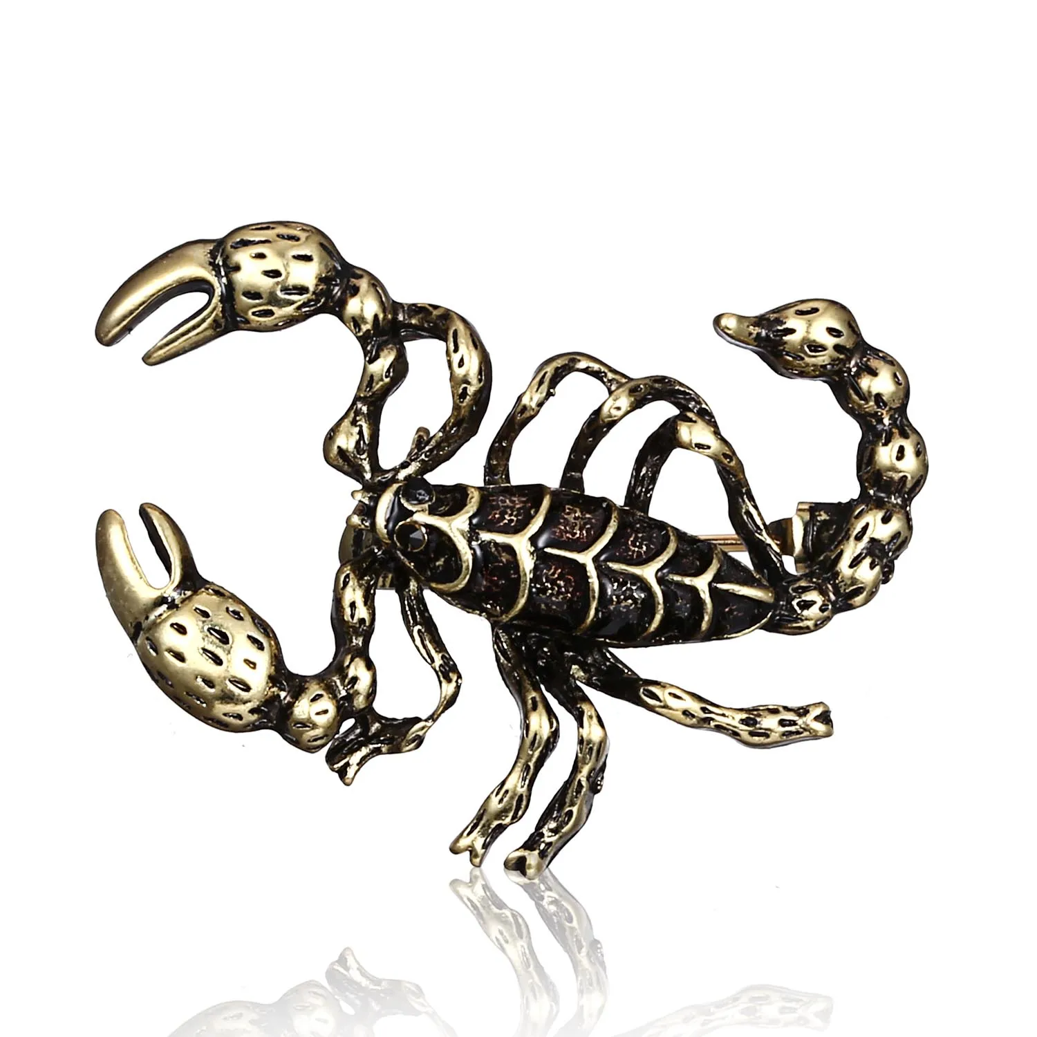 Rinhoo Insect Collection Emaille Pins Niedliche Cartoon Eidechse Spinne Käfer Schnecke Skorpion Broschen Revers Abzeichen Gothic Tier Schmuck – Detail 30